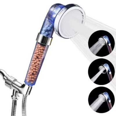 PureShowers Ionic Hand Held 3 Spray Shower Head Shower Filter