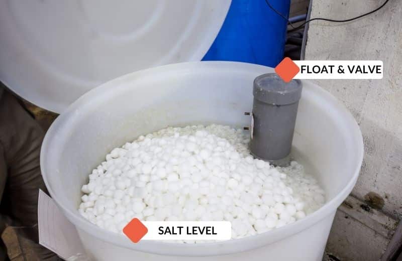 salt in water softener brine tank