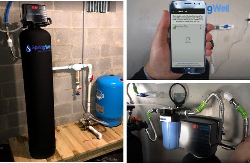 Springwell WS well water filter system app and sediment filter