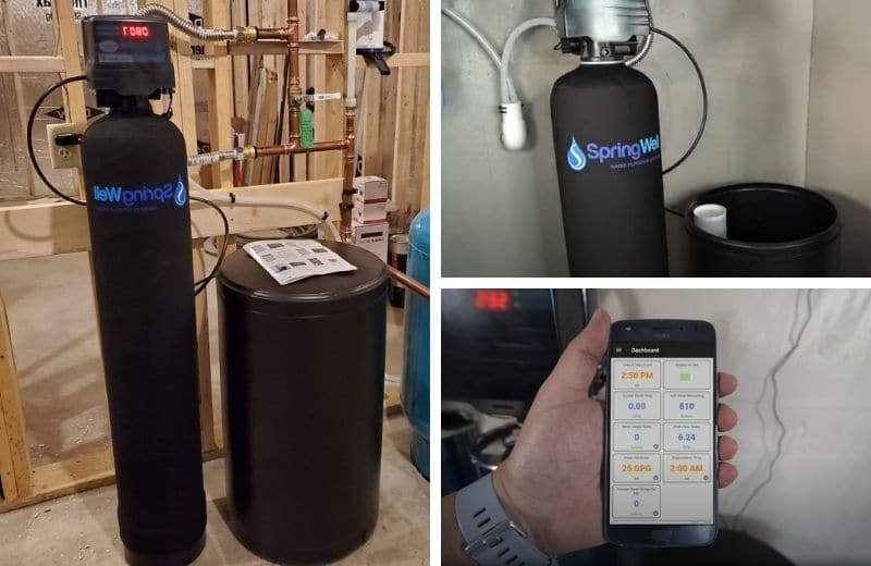 Springwell SS salt based ion exchange water softener new install