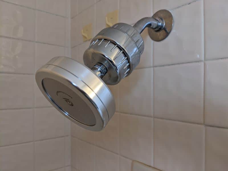 aquahomegroup shower filter installed