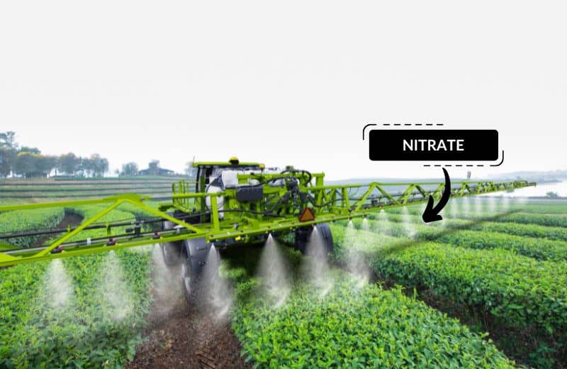 Nitrates from agriculture fertilizers