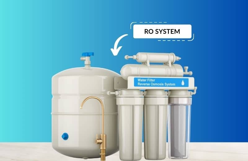 ro system on counter with dedicated faucet