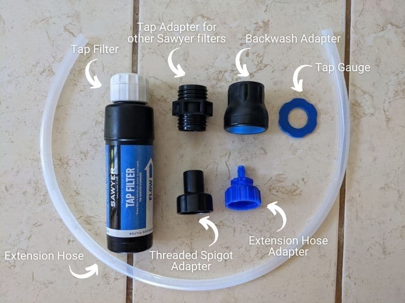 sawyer tap filter included parts