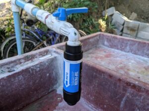 using sawyer tap water filter on threaded tap