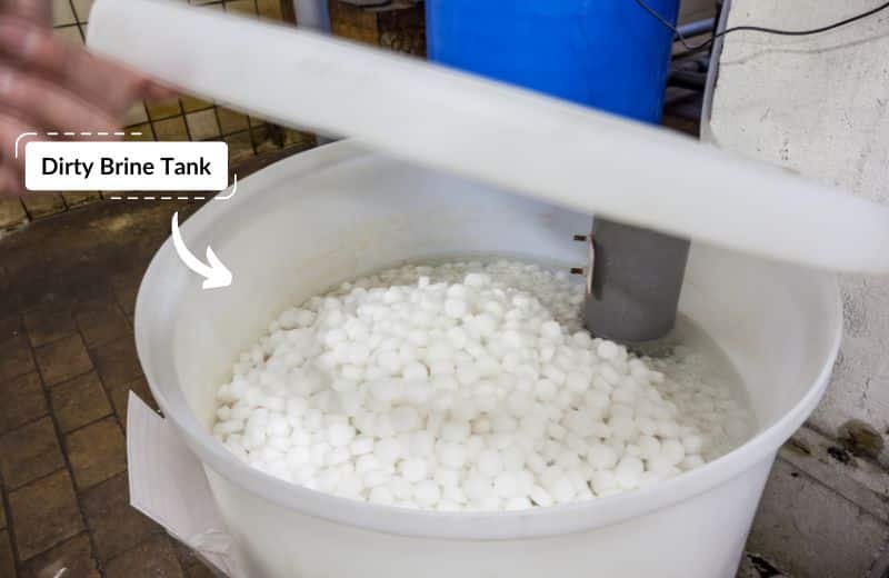 how to clean water softener brine tank