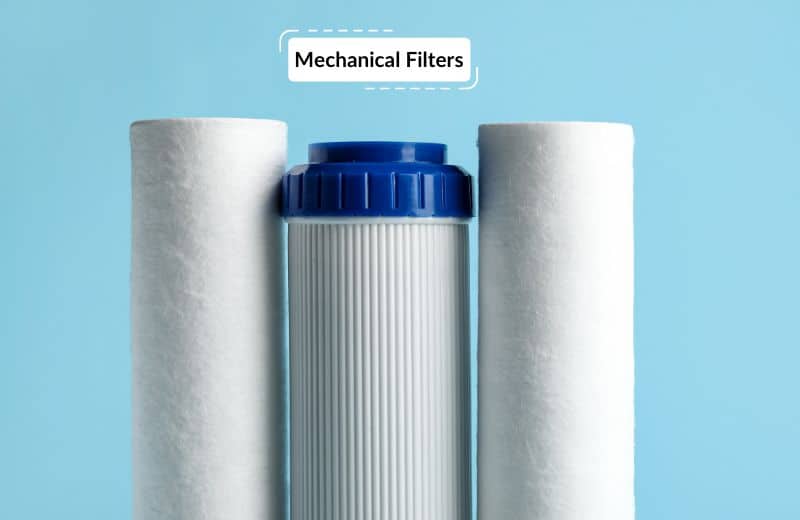 Mechanical water filter cartridges