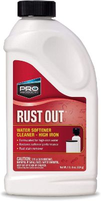 Water softener resin cleaner and rust remover