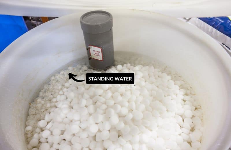 Standing Water In Water Softener Salt Tank 