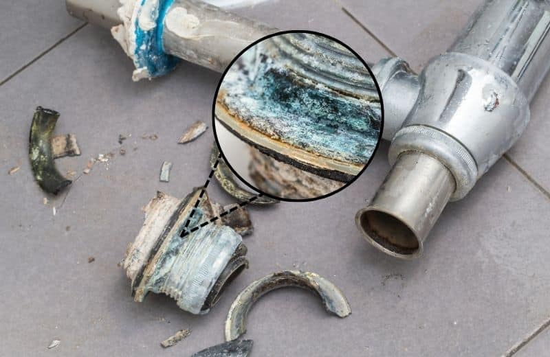 pipe corrosion caused by acidic water