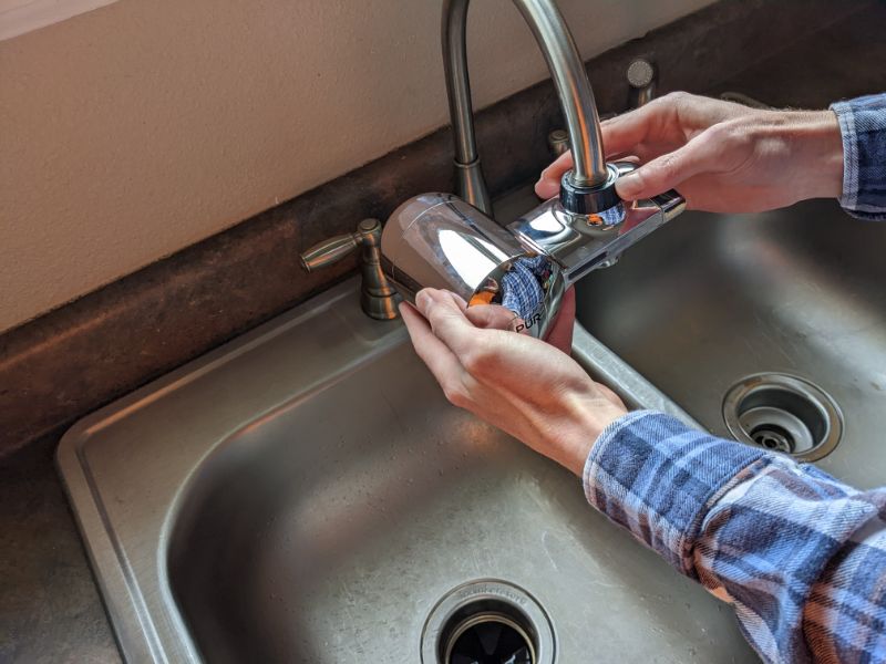 reassemble and attach pur faucet filtration system after cleaning