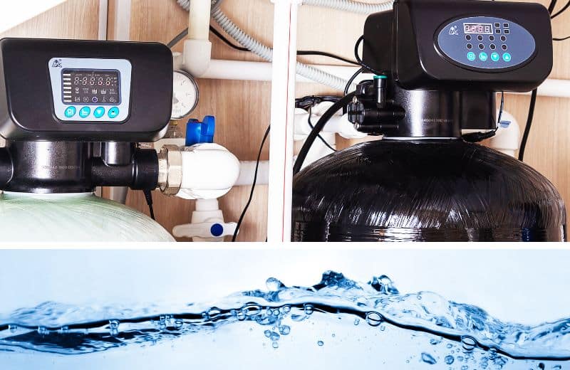 Twin tank water softeners