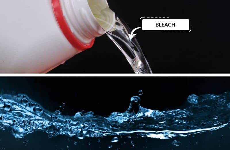 Bleaching water softener