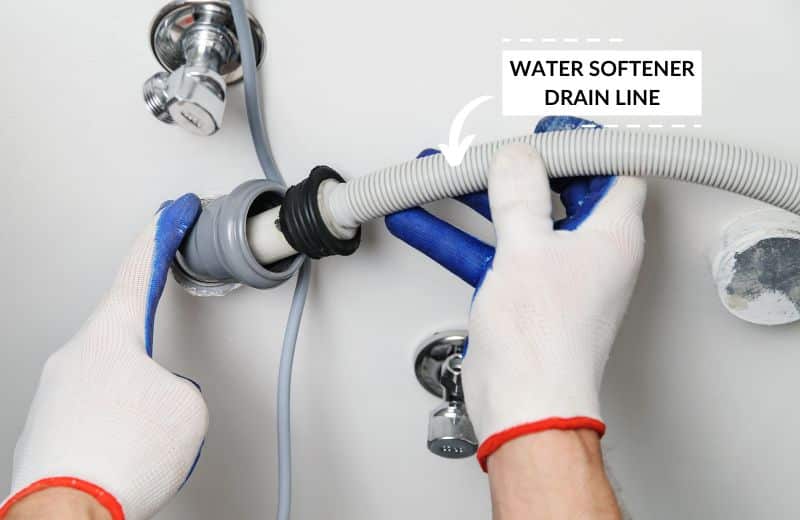 hooking water softener drain pipe to sewage connection