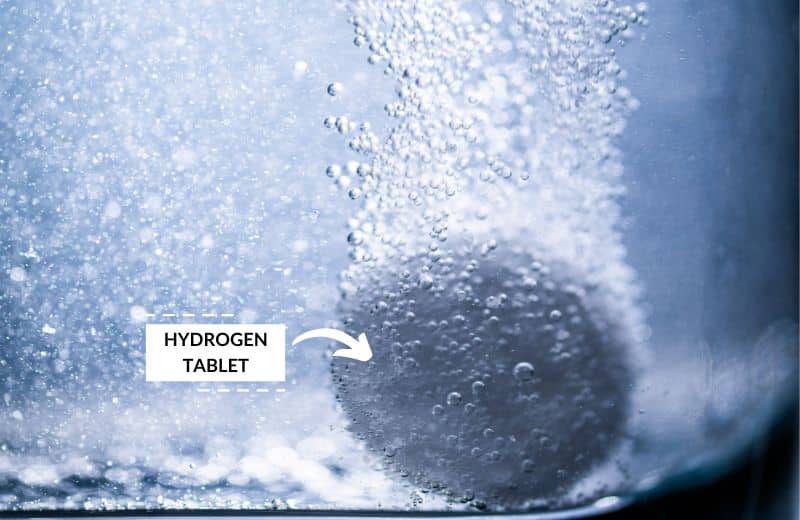 hydrogen tablet in water