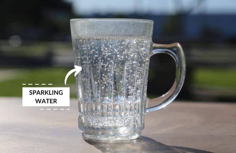 Glass of sparkling water