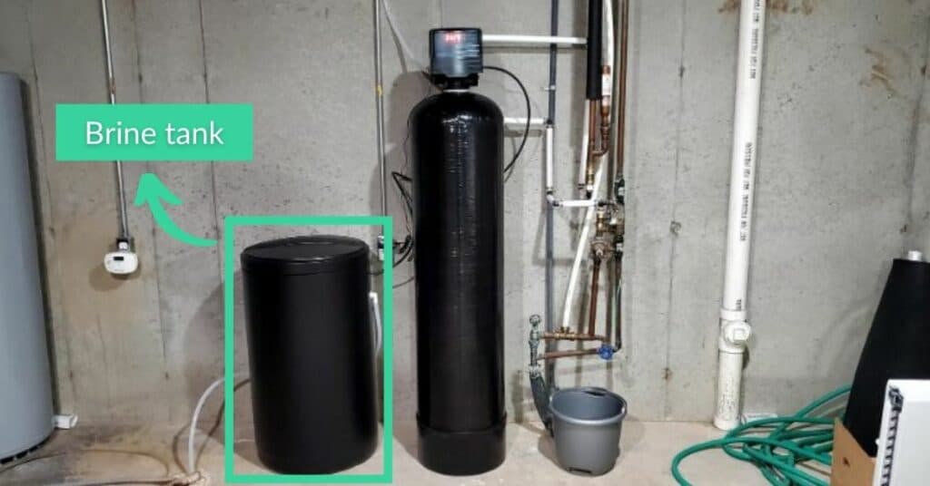 Water softener brine tank