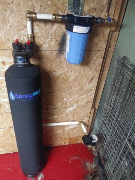 springwell cf4 whole house water filtration system with pre-filter