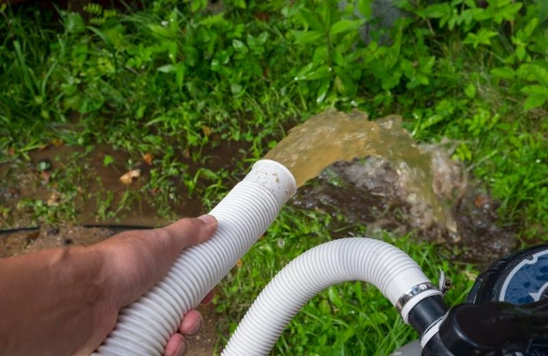 Backwashing a water filter