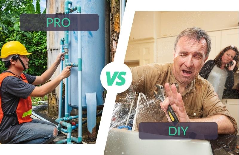 Professional versus diy installation of whole house water filter