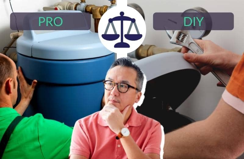 Pro versus diy water softener installation