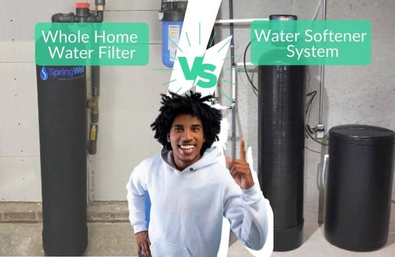 Whole home water filter vs water softener system