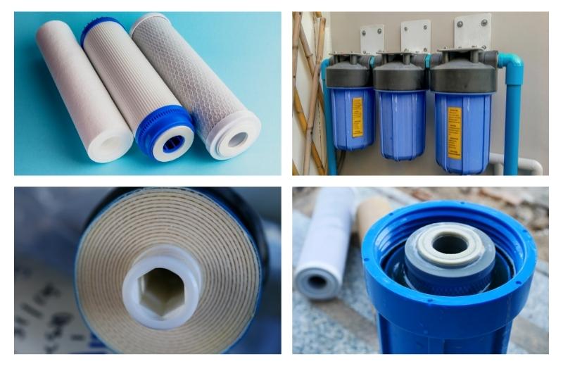 Whole house water filter cartridges