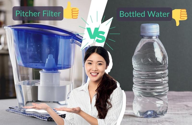Pitcher filter versus bottled water