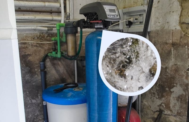 Water softener leaking from top of resin tank