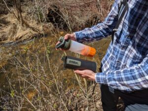 high performance water purifier bottle grayl ultrapress in backcountry