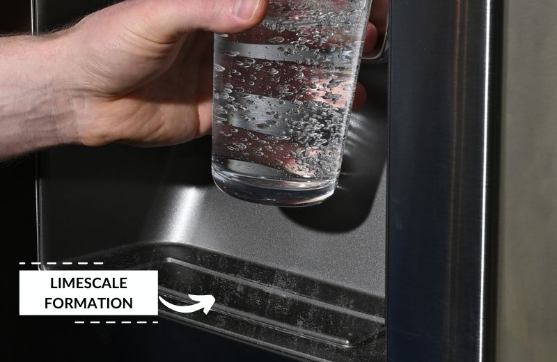 Limescale on fridge water dispenser