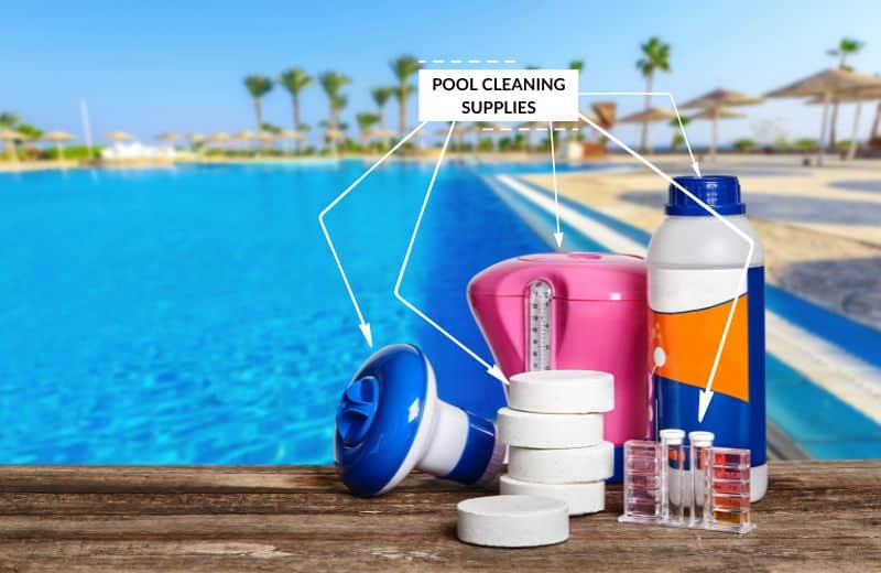 Pool flocculant and other pool cleaning tools