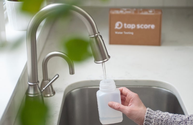 Getting tap water tested with tap score