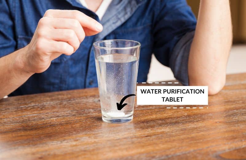 Water purification tablet