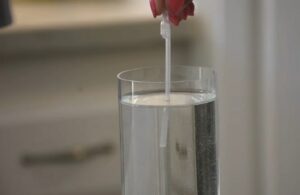 Getting a water sample using the watersafe test kit