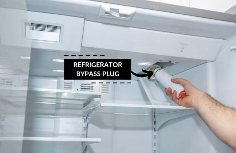 Refrigerator bypass plug