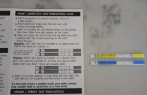 Warersafe test kit result instruction