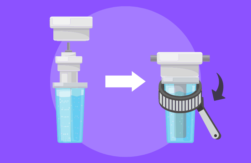 How to Clean Ceramic Water Filter Cartridges Step 5 - Re-Install The Filter