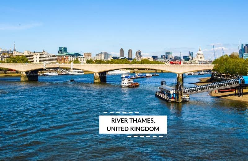 Waters of the river Thames, United Kingdom