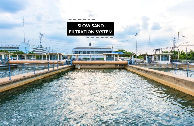 Slow sand filtration plant