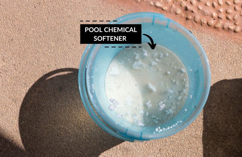 Chemical softener for pool