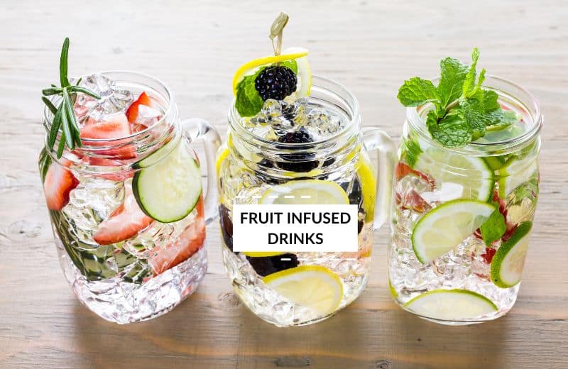 Fruit infused drinks in a mug