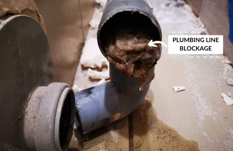 Blockage in plumbing line