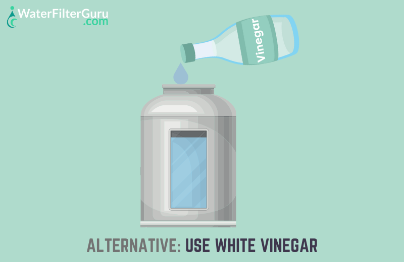 How To Clean A Water Distiller Boiling Tank- Step 4_ (Alternative method)_ Fill the boiling tank with water and white distilled vinegar