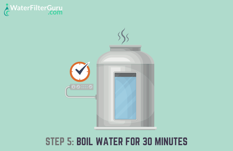 How To Clean A Water Distiller Boiling Tank- Step 6_ Boil the water for 30 minutes