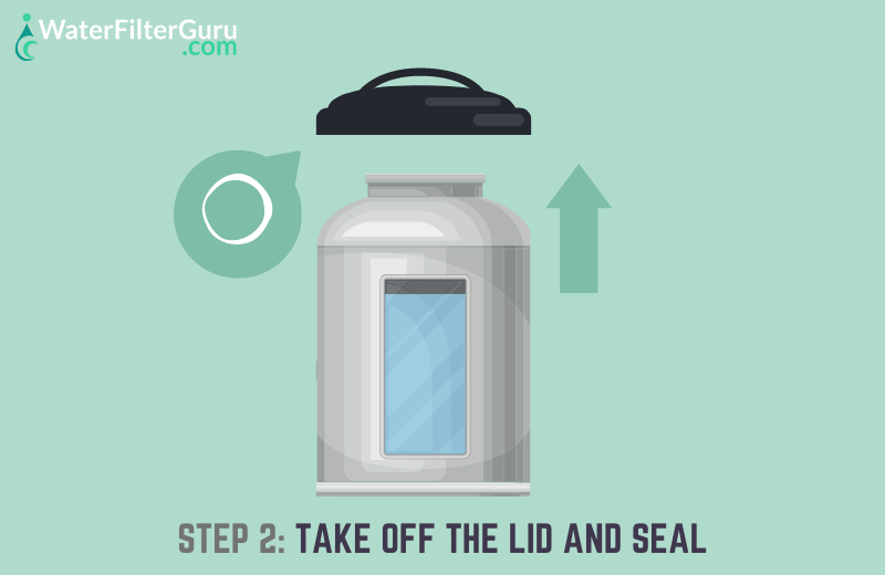 How To Clean A Water Distiller’s Lid- Step 2_ Take off the lid and seal