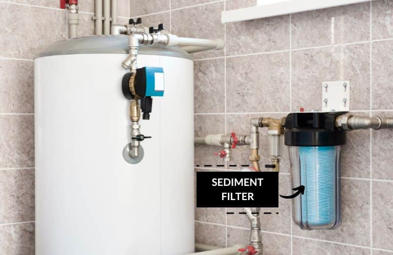 Sediment filter removes sand, gravel, and dirt that cause turbid water