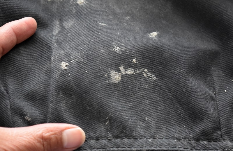 Light spots caused by bleach staining on clothes