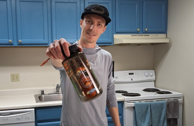 Brian holding the Epic Water Filters OG Outdoor