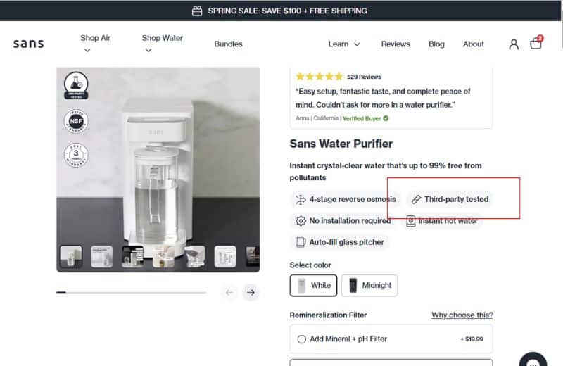 Sans RO Certification Claims